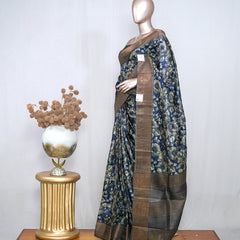 Printed Tusser Silk Saree SAN4217