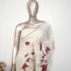 Tissue Kota Appliqué Embroidery Saree  SAN5172