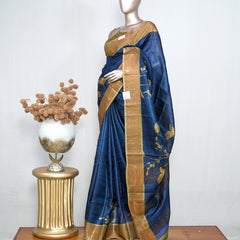 Printed Tusser Silk Saree SAN4170
