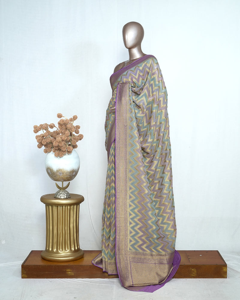 Georgette Banarasi Silk Saree SAN4395