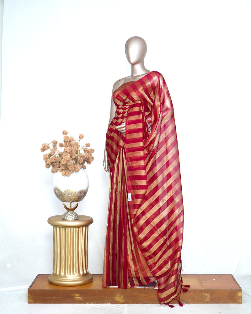 Organza with Tissue Silk Saree  SAN4474