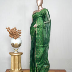 Pure Organza Saree with Sequin Weaving SAN4951