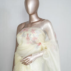 Crystal Organza Handworked Saree  SAN4796