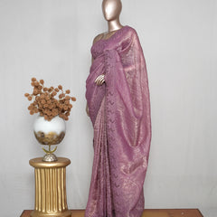 Crushed Shimmer Organza Saree SAN4110