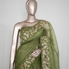 Pure Organza Embroidery Saree SAN4935