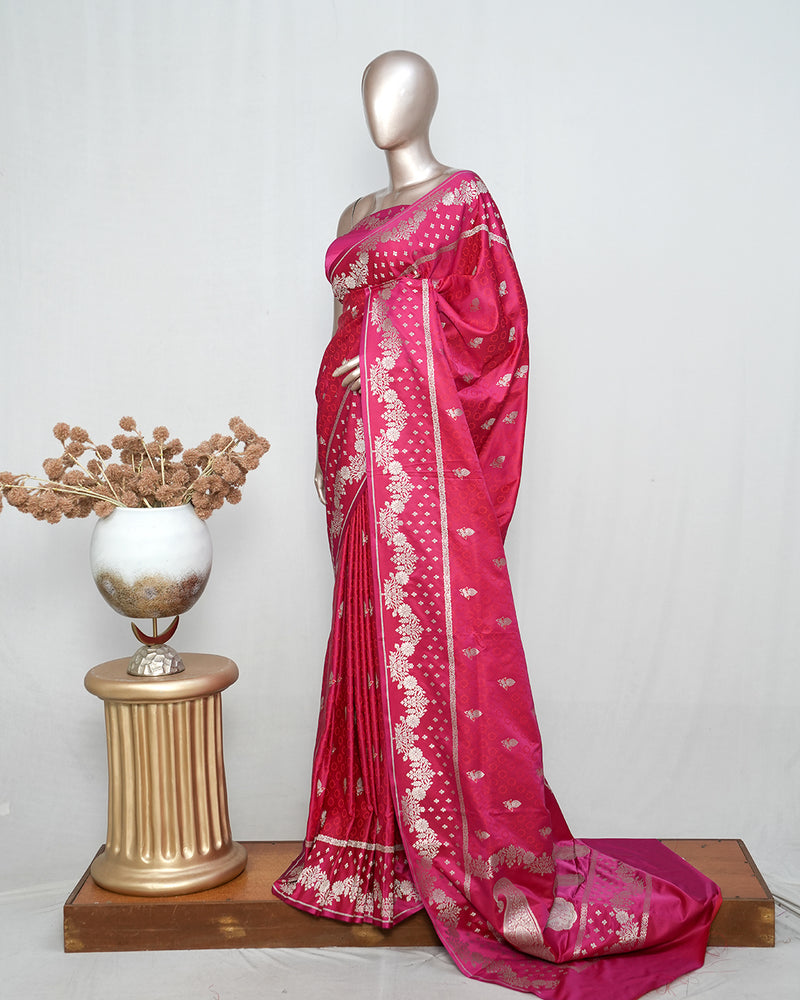 Magenta Pink  Banarasi saree  SAN5285