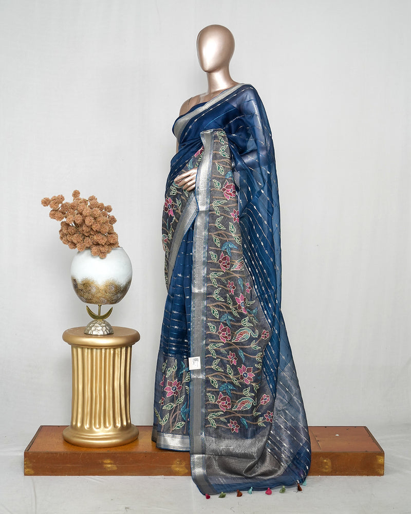 Organza Tissue Saree  SAN4939