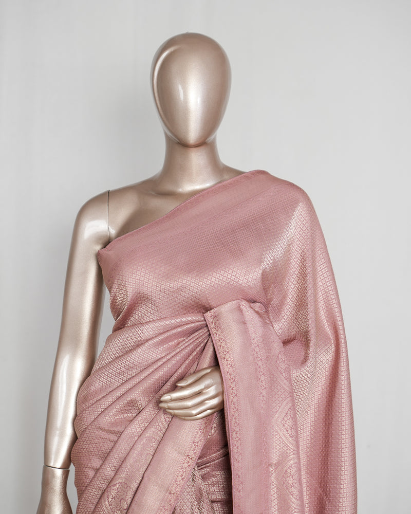 Semi silk with rich brocade weave Sarees  SAN4625