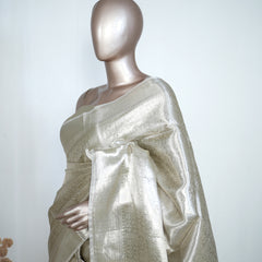 Pure Silver Tissue Saree  SAN4255