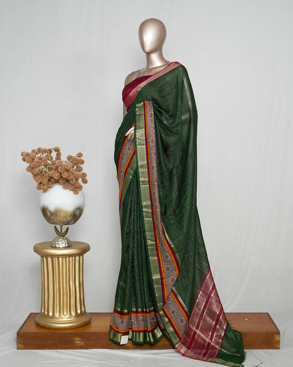 Mysore Semi Silk Saree with Kalamkari SAN4981