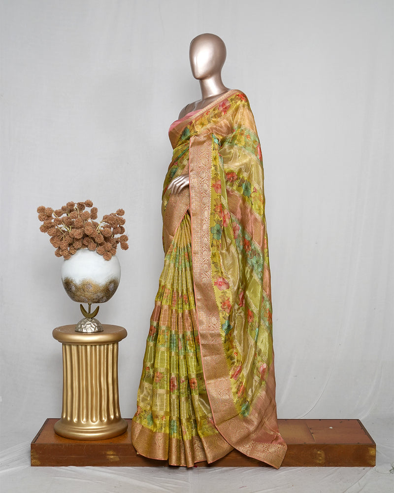 Semi Natural Crepe Saree with Digital Print_Mysore Dola Silk Saree (₹3900) C 004425