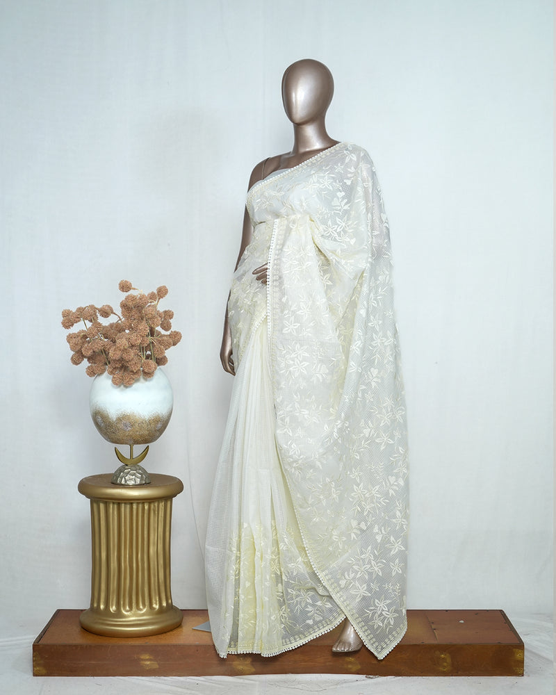 Embroidered Sheer Organza Saree SAN4041