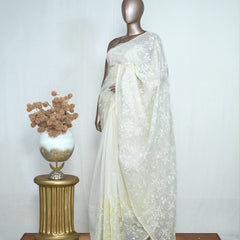 Embroidered Sheer Organza Saree SAN4041