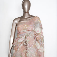 Pure Organza Embroidered & Appliqué Saree   SAN4938