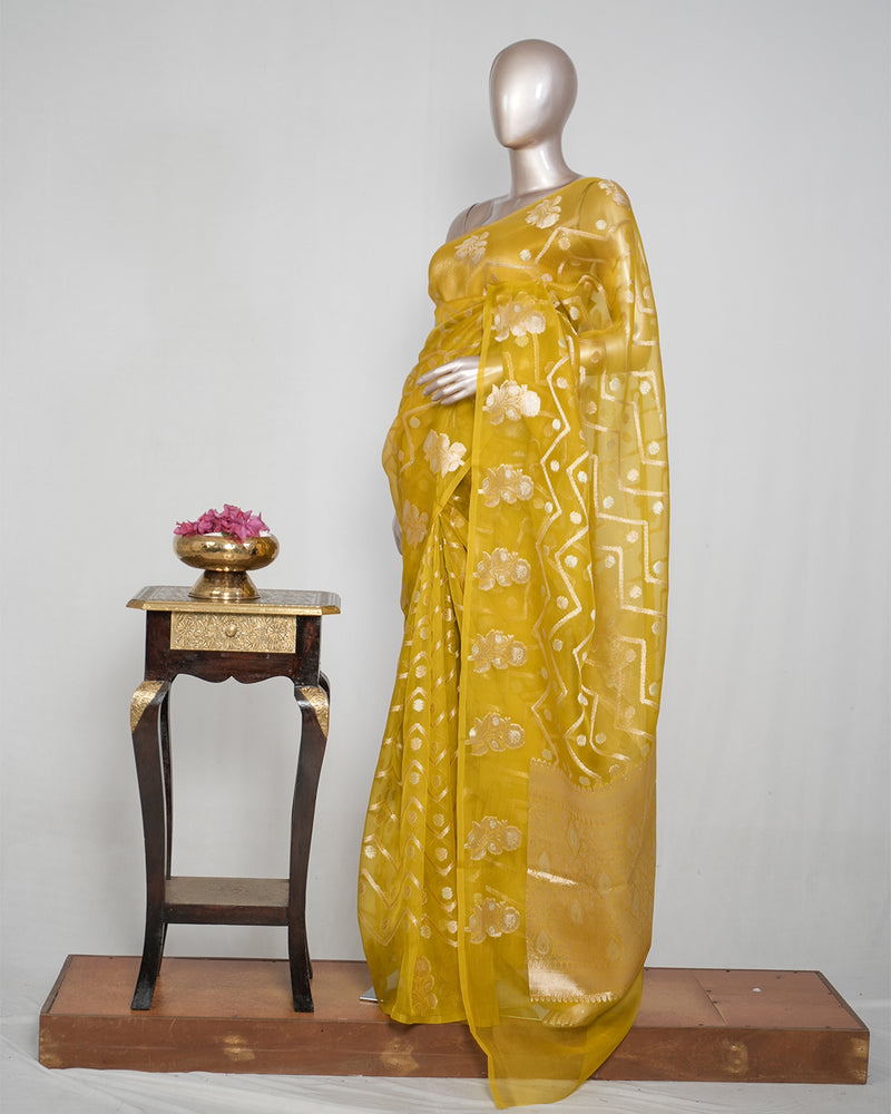 Pure Banarasi Organza Saree SAN4817