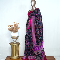Pure Soft Silk Saree with Kashmiri Traditional Print SAN4997