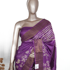 Printed Tussar Silk Saree SAN4207