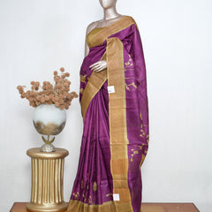 Printed Tusser Silk Saree  SAN4199