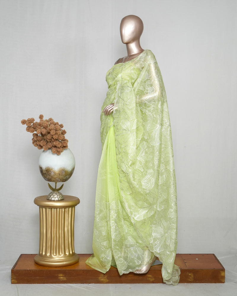 Semi Turkish Organza Saree SAN4956