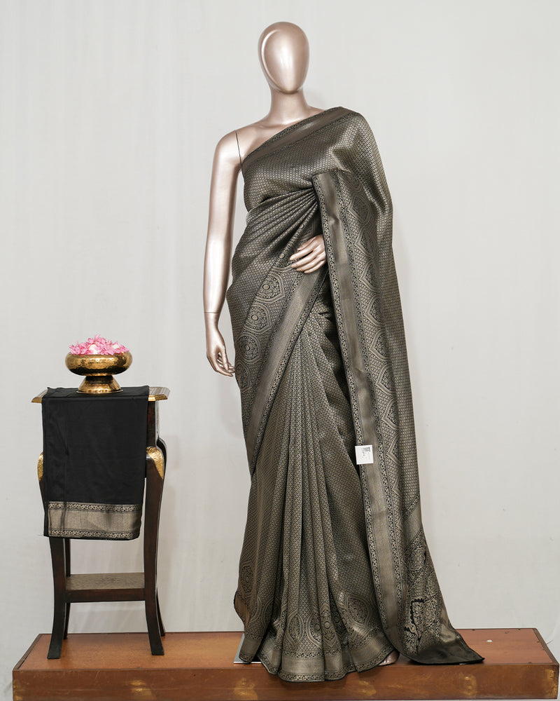 Semi silk with rich brocade weave  SAN4631