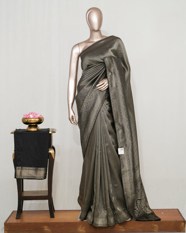 Semi silk with rich brocade weave  SAN4631