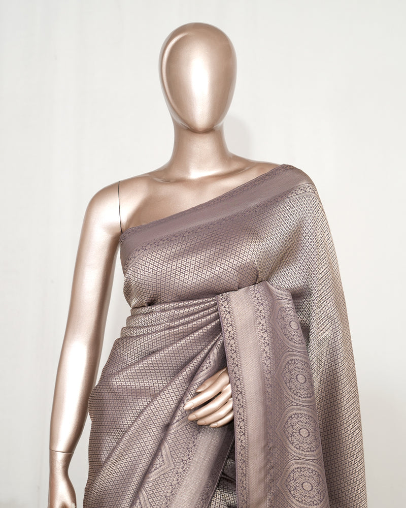 Semi Silk Brocade Banarasi Saree  SAN4636