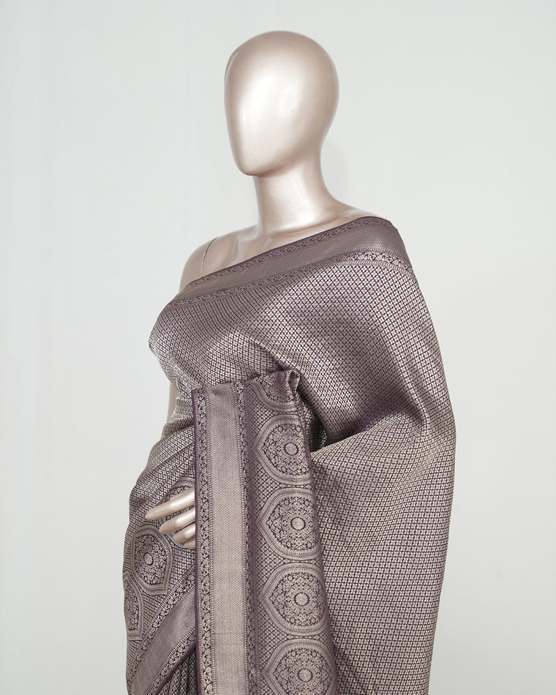 Semi Silk Brocade Banarasi Saree  SAN4638