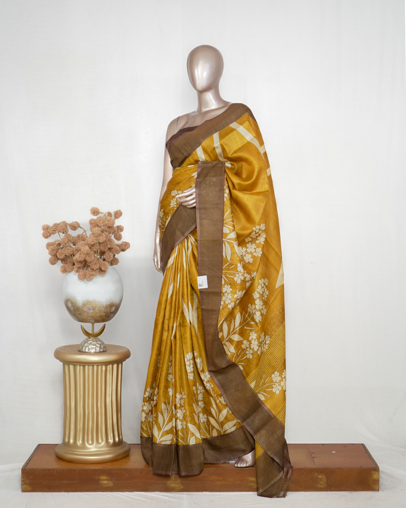 Printed Tussar Silk Saree SAN4184