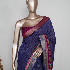 Mysore Semi Silk Saree with Kalamkari SAN5055