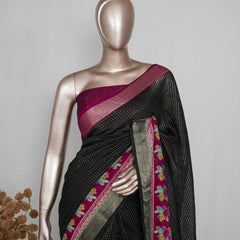 Mysore Semi Silk Saree with Kalamkari SAN5043