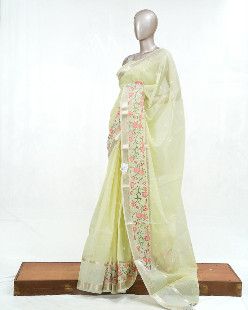 floral Tissue Organza H 005396