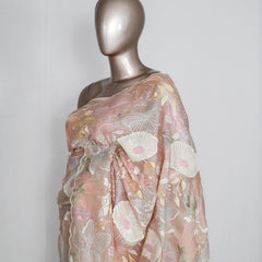 Pure Organza Embroidered & Appliqué Saree   SAN4938