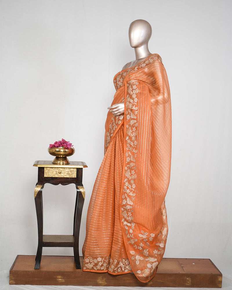 Pure Organza  Embroidery Saree  SAN4935