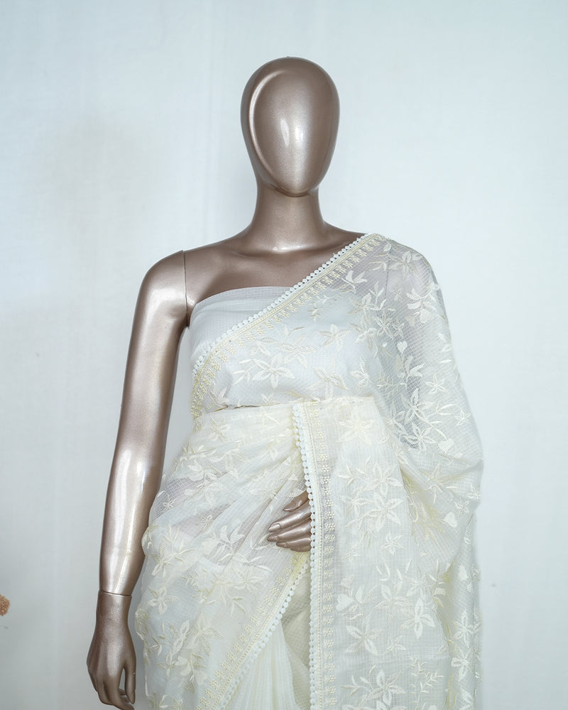Embroidered Sheer Organza Saree SAN4041