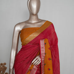 Mysore Semi Silk Saree with Kalamkari  SAN4977