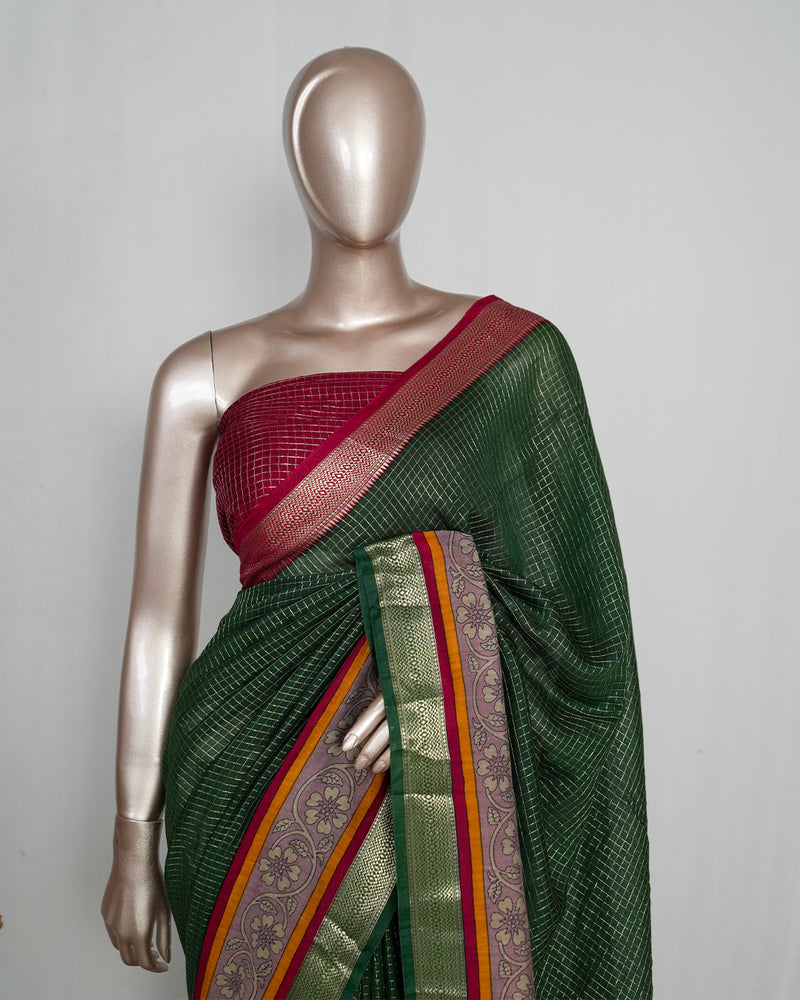 Mysore Semi Silk Saree with Kalamkari SAN4981