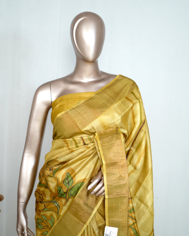 Printed Tussar Silk Saree SAN4212