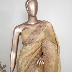 Crushed Shimmer Organza Saree SAN4112