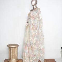 Pure Organza Embroidered & Appliqué Saree  SAN4938