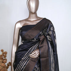 Printed Tusser Silk Saree SAN4208