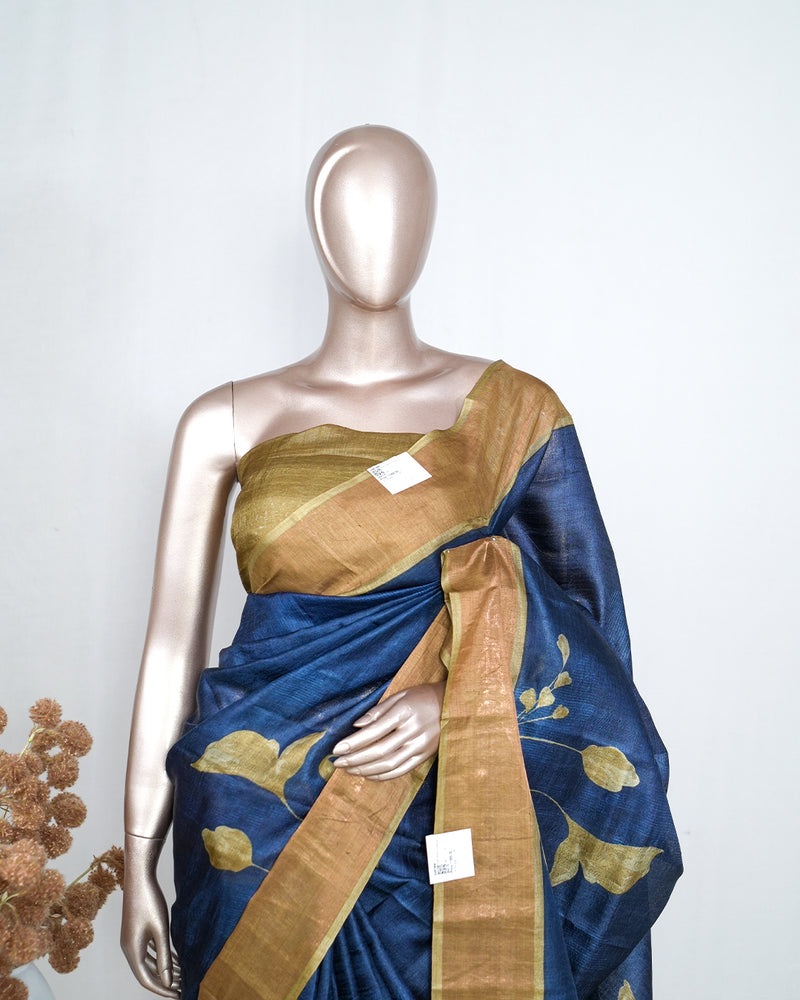Printed Tusser Silk Saree SAN4170