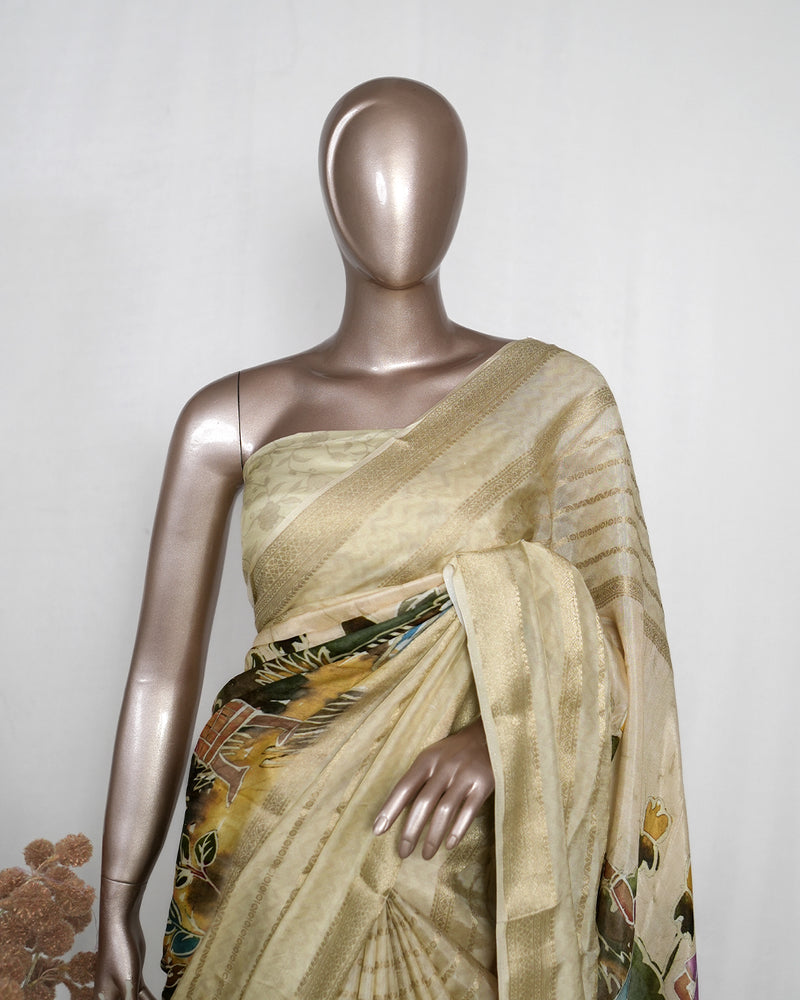 Print Mysore Silk Saree SAN4438