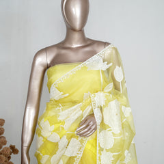 Organza Saree with Appliqué Work  SAN5016