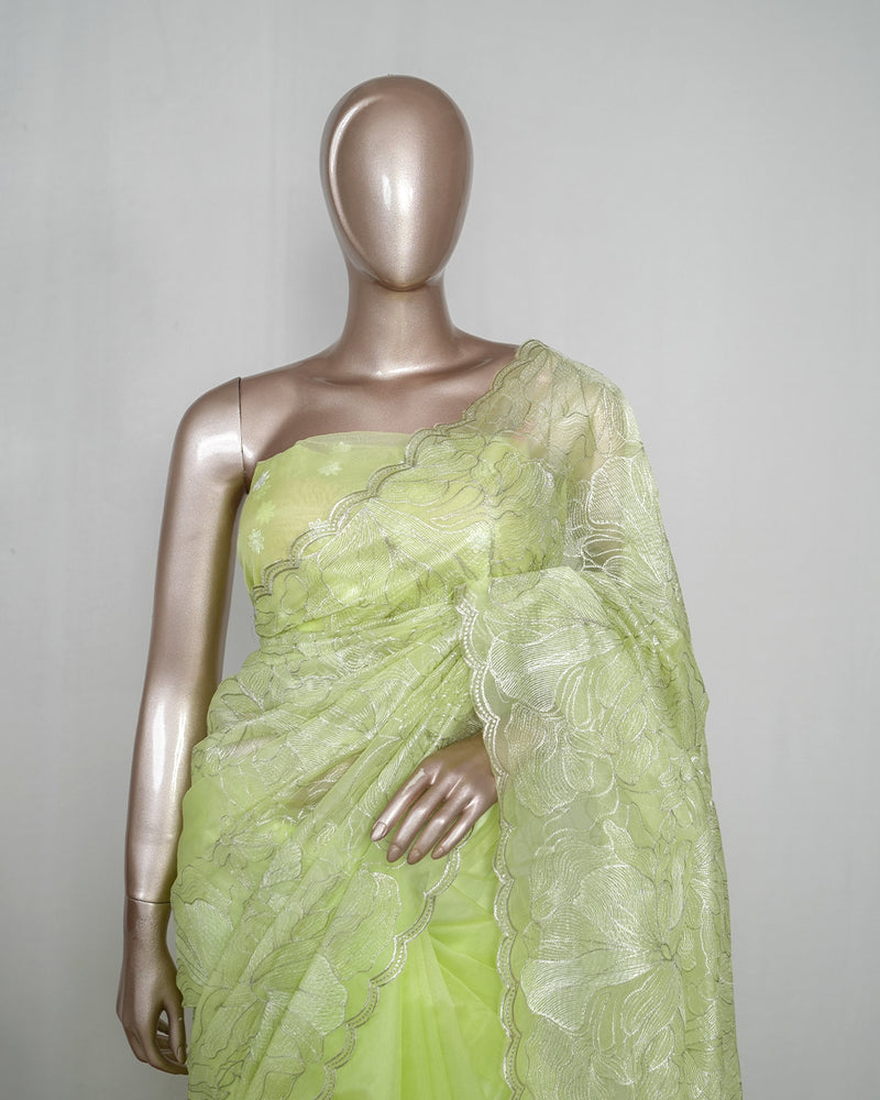 Semi Turkish Organza Saree SAN4956