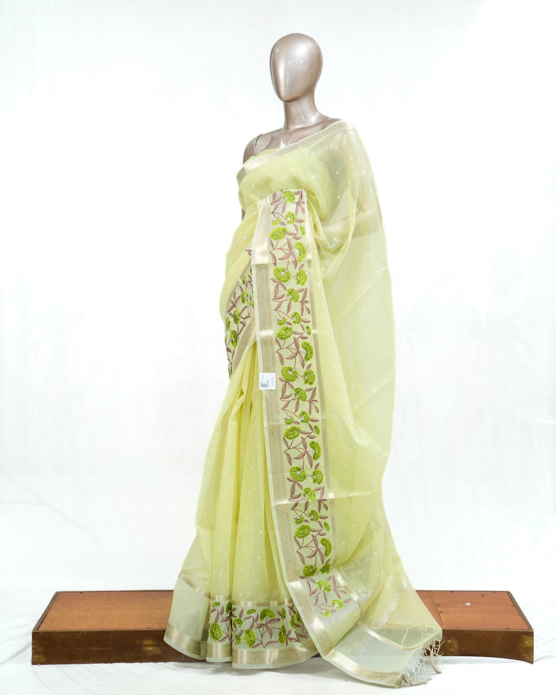 floral Tissue Organza J 005396