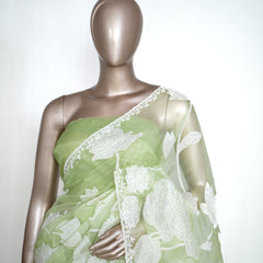Organza Saree with Appliqué Work  SAN5026