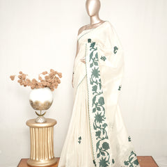 Tissue Kota Appliqué Embroidery Saree  SAN5175