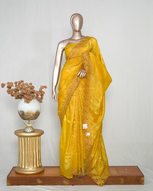 Shimmer Crushed _Crushed Tissue EMB Saree (₹4300) A 004111