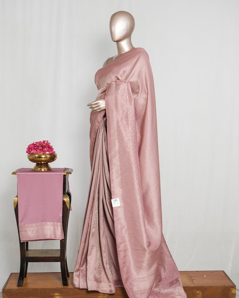 Semi silk with rich brocade weave Sarees  SAN4625