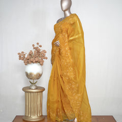 Pure Organza Handworked Saree  004937
